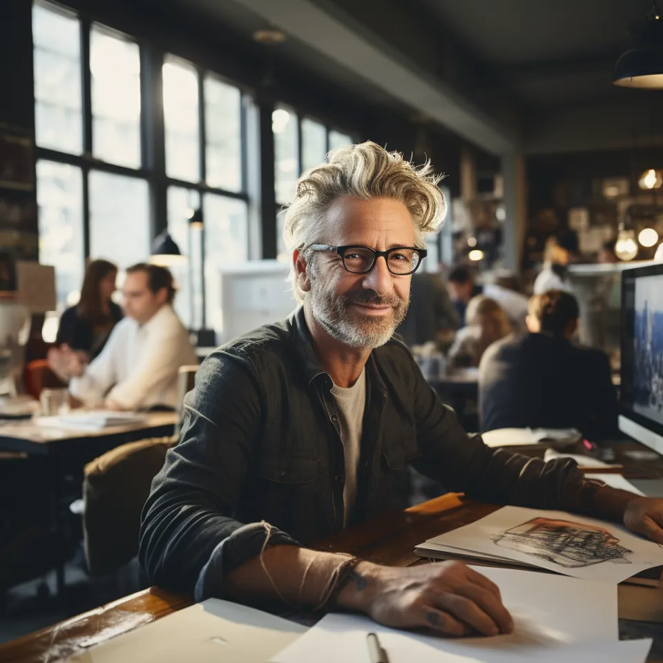 João Ferreira em ambiente de trabalho